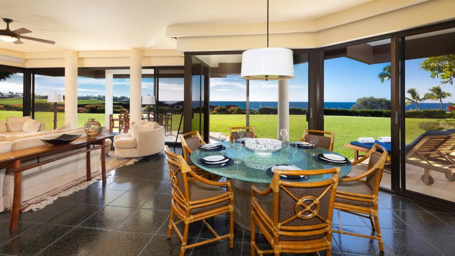 Ocean Dream Panoramic Oceanfront Walk To Private Beach Club Bikes Waikoloa Apartment