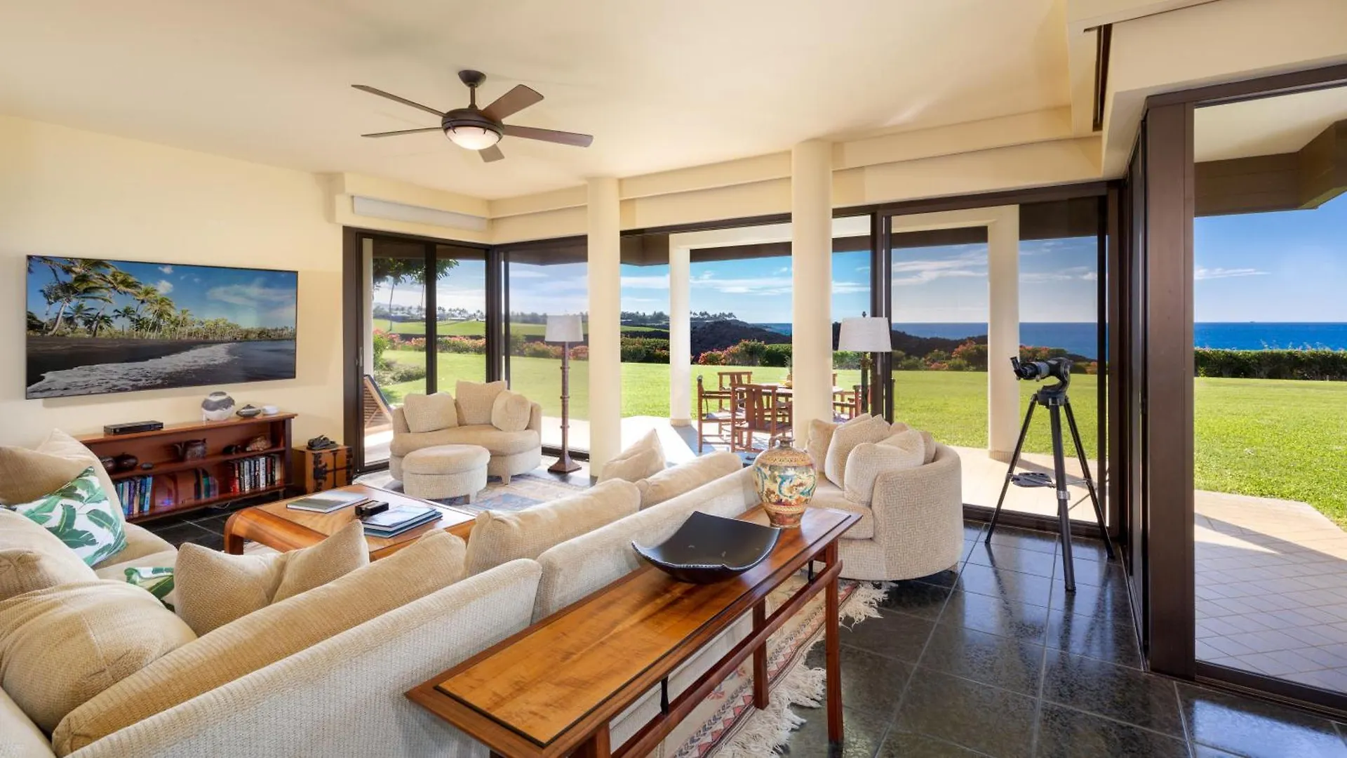 Ocean Dream Panoramic Oceanfront Walk To Private Beach Club Bikes Waikoloa Apartment